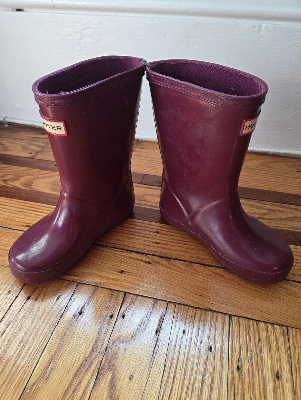 Hunter Kids' Rain Boots in Deep Burgundy